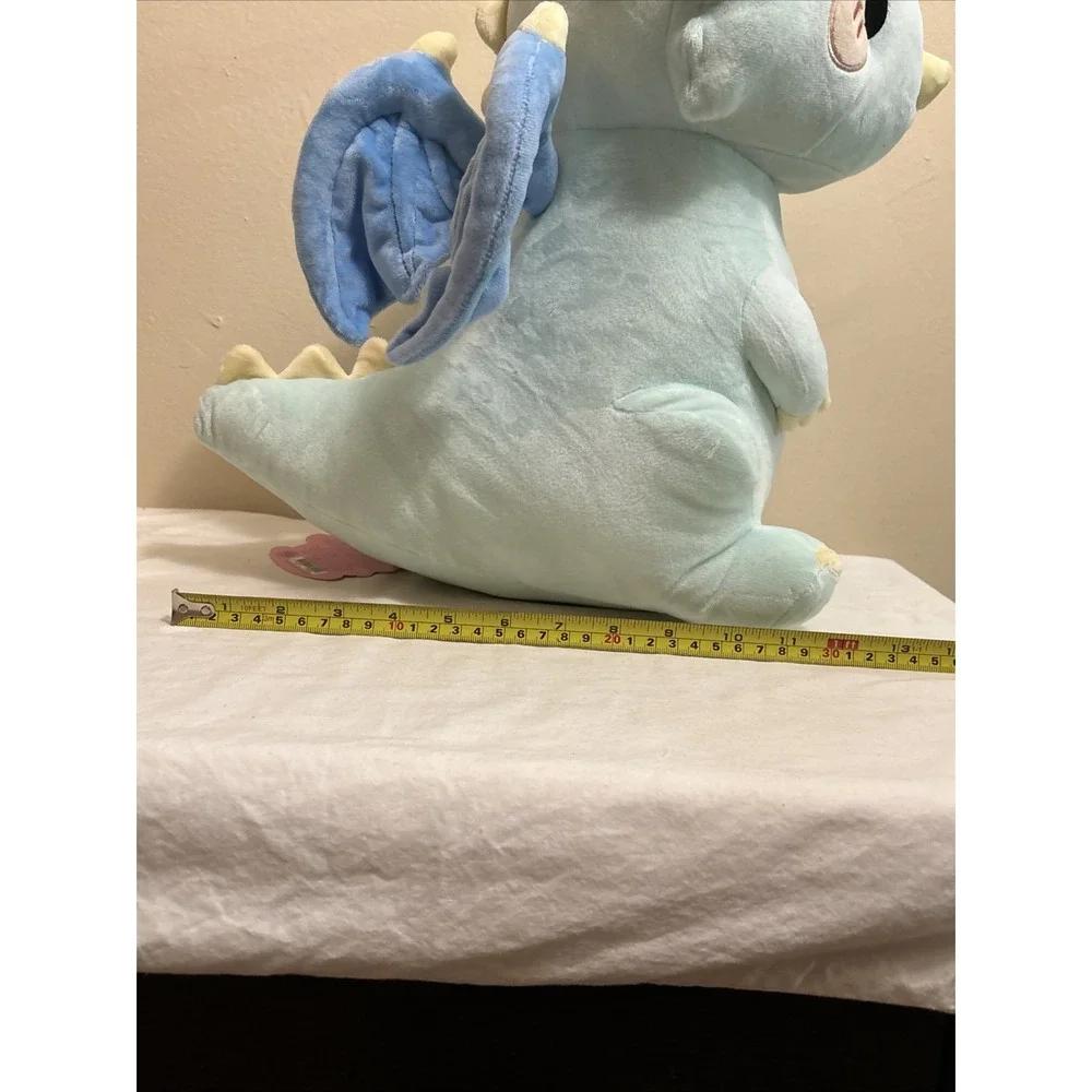 Honeymaru Dragon Plush Light Green Blue Wings Stuffed Animal Toy GS8290 16in